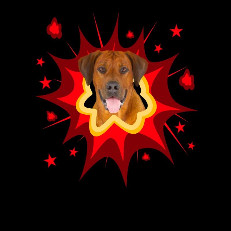 Comic Dog Design - Pow - Rhodesian Ridgeback