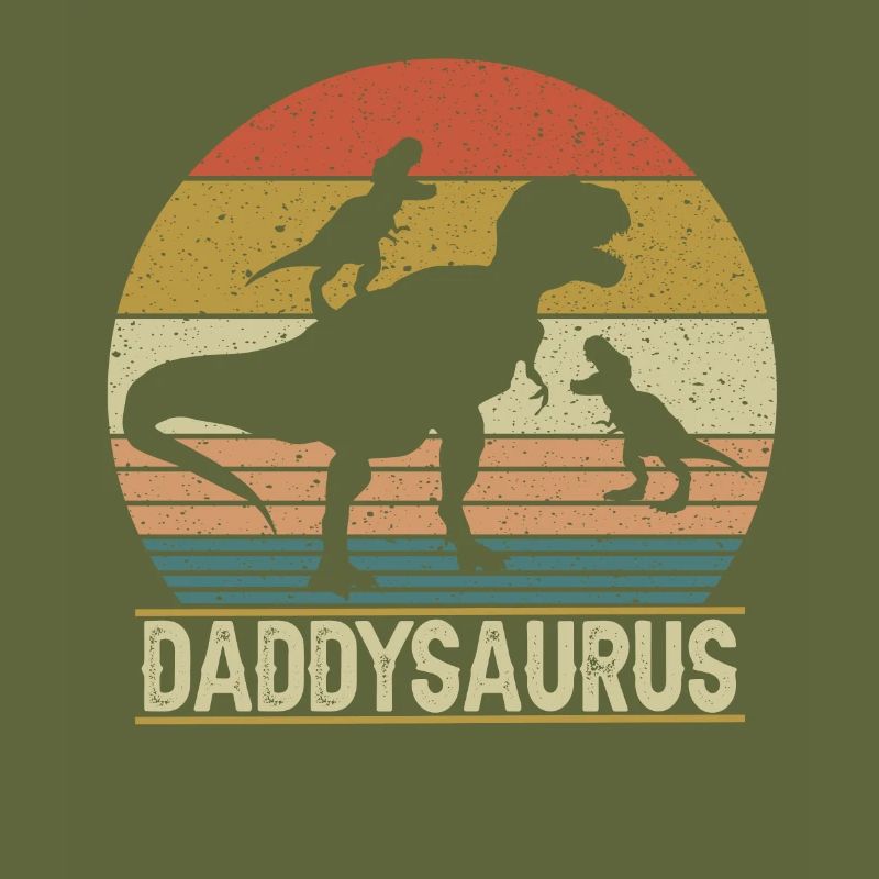 Daddysaurus Two kids christmas Gift For Dad, Daddy