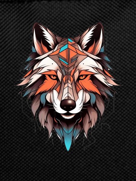 Wolf Neo Traditional Tattoo Drawing