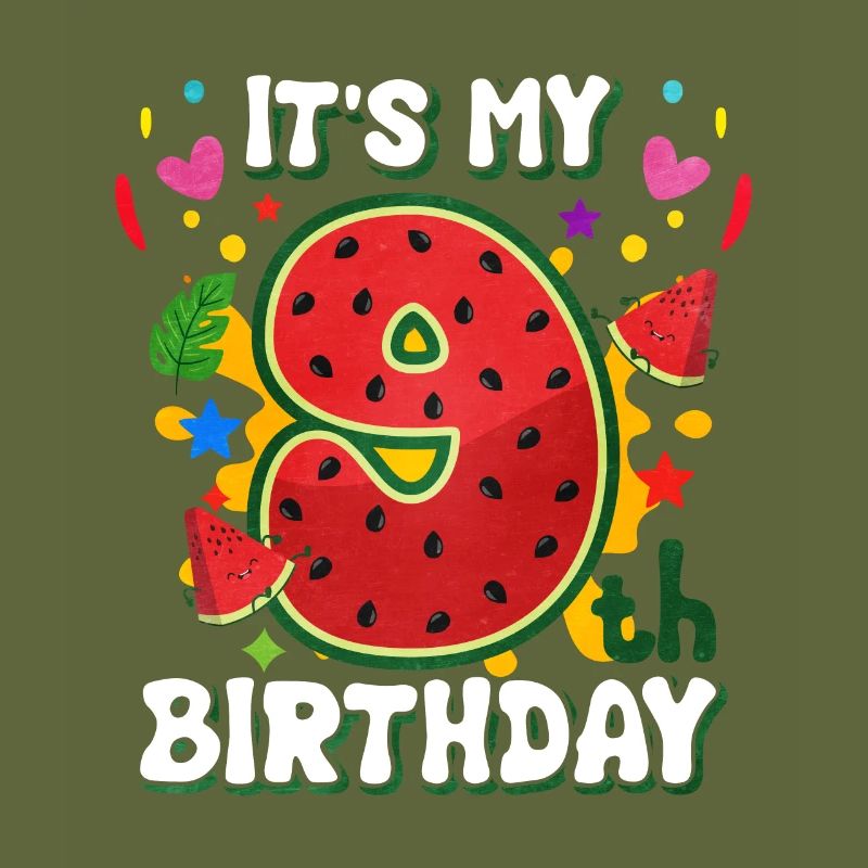 9 Geburtstag Wassermelone Sommer Geschenk