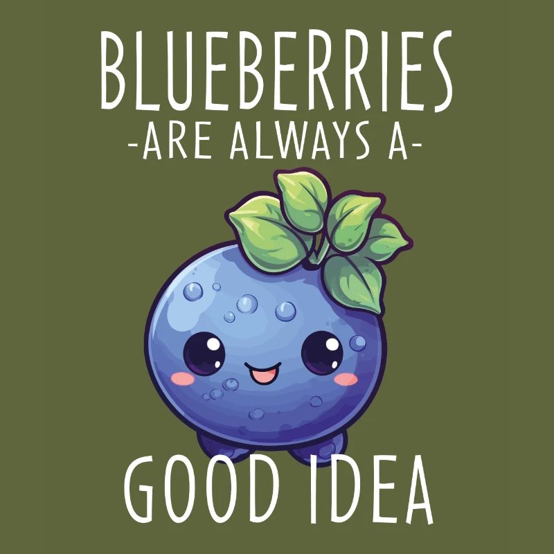 Blaubeere Kawaii