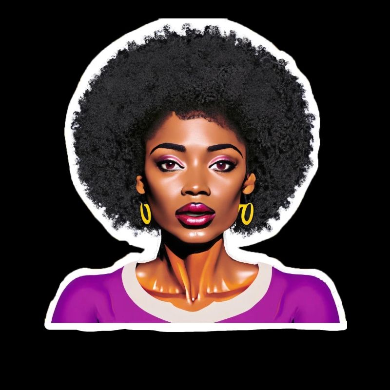 Femme noire avec afro