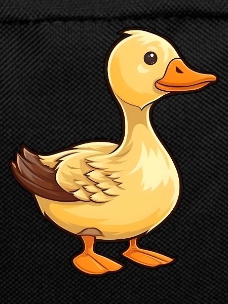 Little duck in comic style