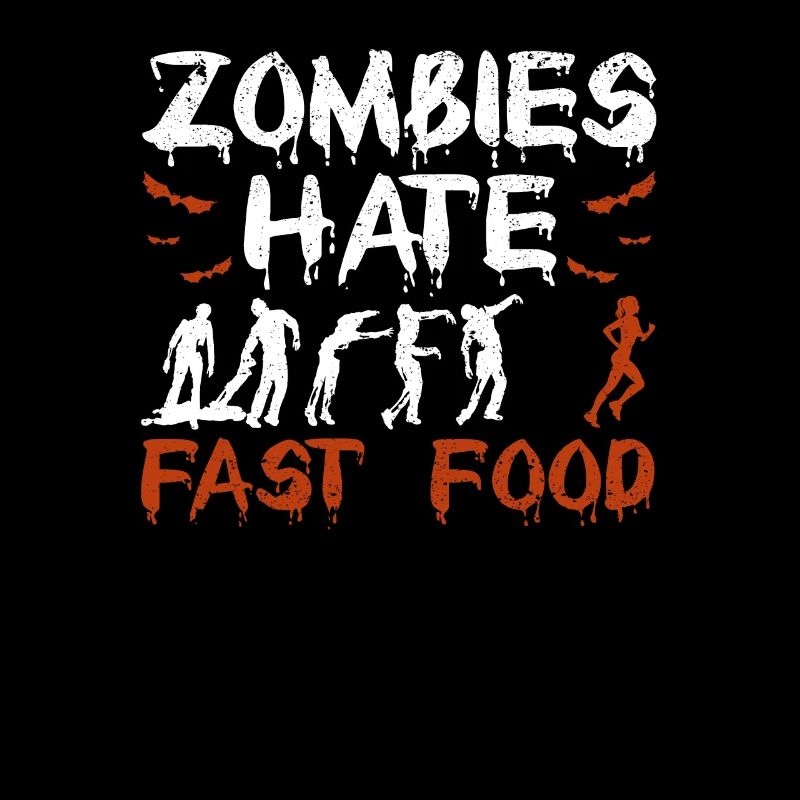 Zombies Hate Fast Food Funny Halloween Runners