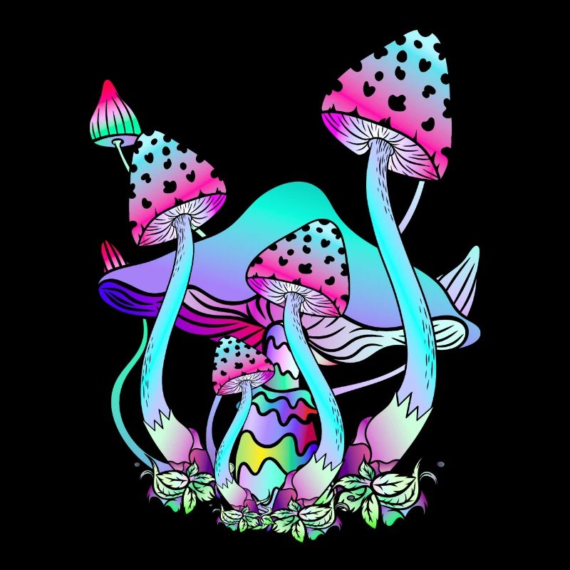 magic mushrooms psychedelic mushroom art