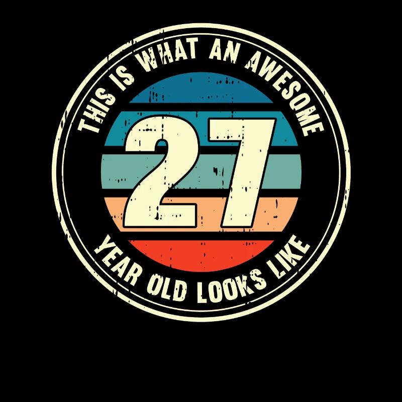 27. Geburtstag so sieht man mit 27 Retro Geschenk