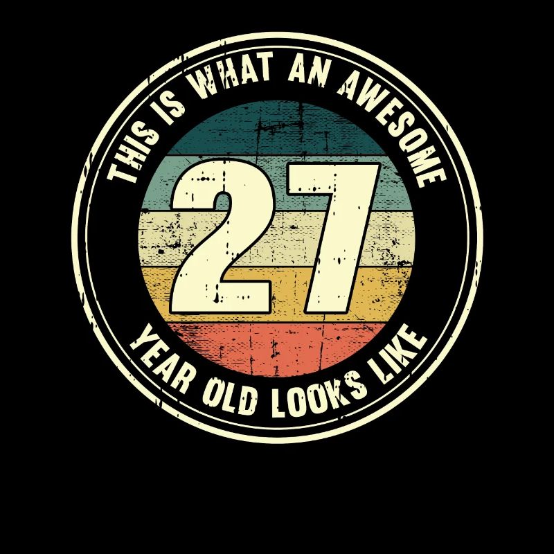 27. Geburtstag so sieht man mit 27 Retro Geschenk