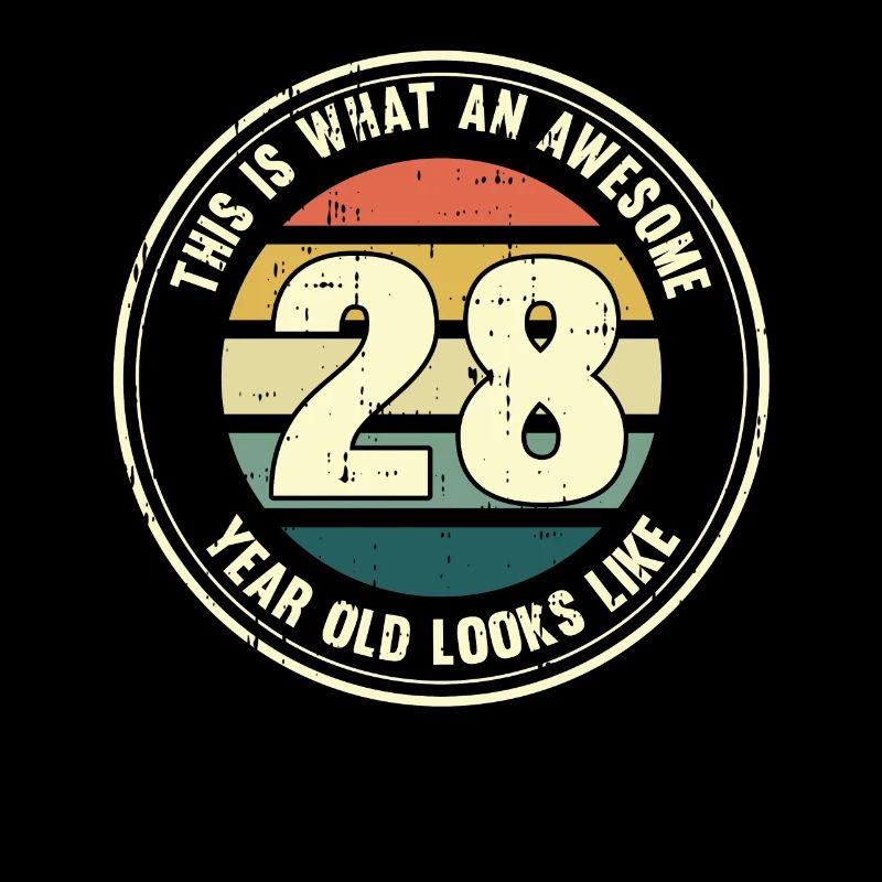 28. Geburtstag so sieht man mit 28 Retro Geschenk