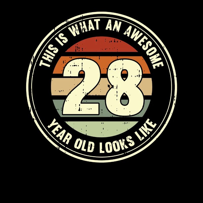 28. Geburtstag so sieht man mit 28 Retro Geschenk