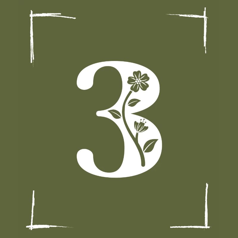 number 3 initial