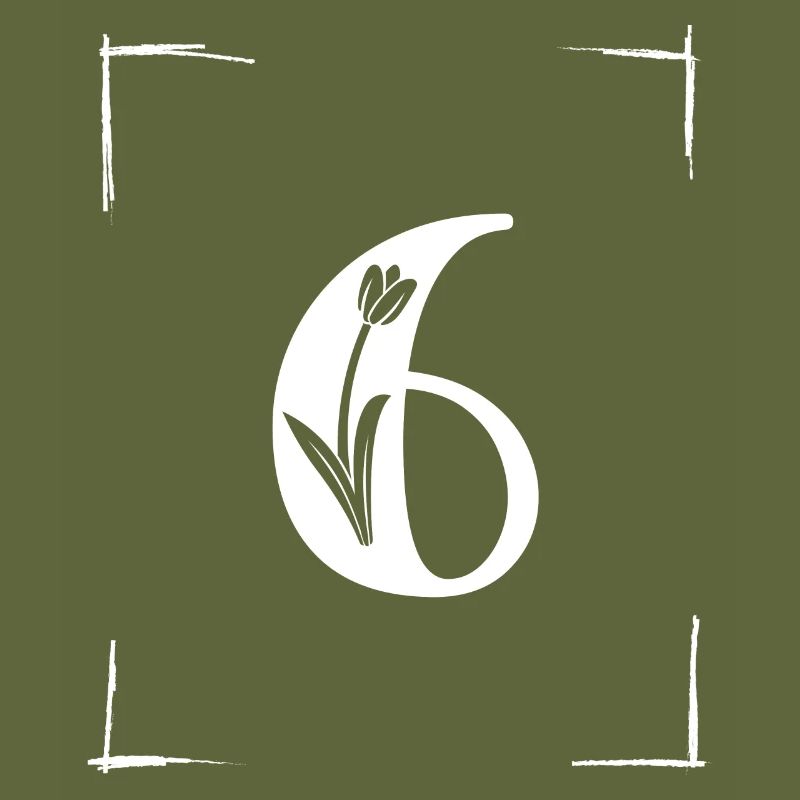 number 6 initial