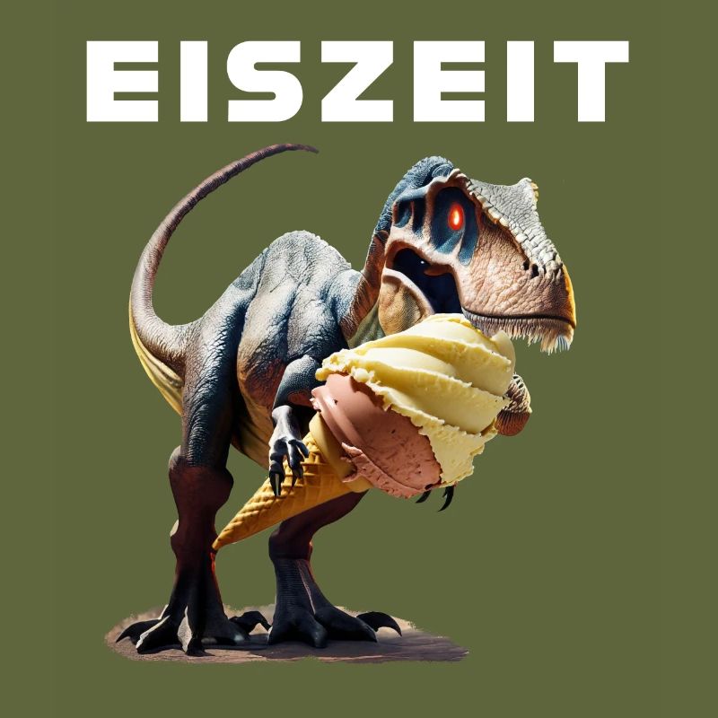 Eiszeit mit Dinosaurier