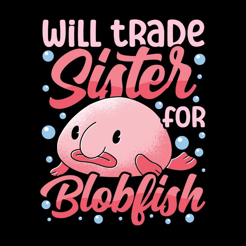 Costume de Blobfish - Visage de poisson Blob laid -