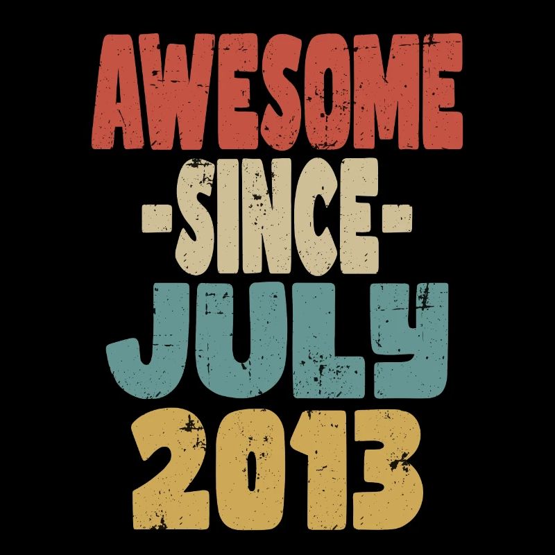 2013 Juli Geburtstag Retro