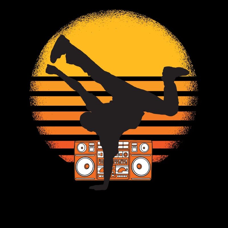 Vintage Breakdance Pose Breakdancing Art