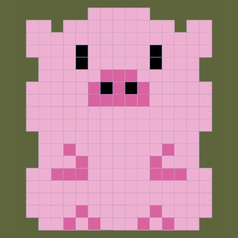 A pixelated piglet