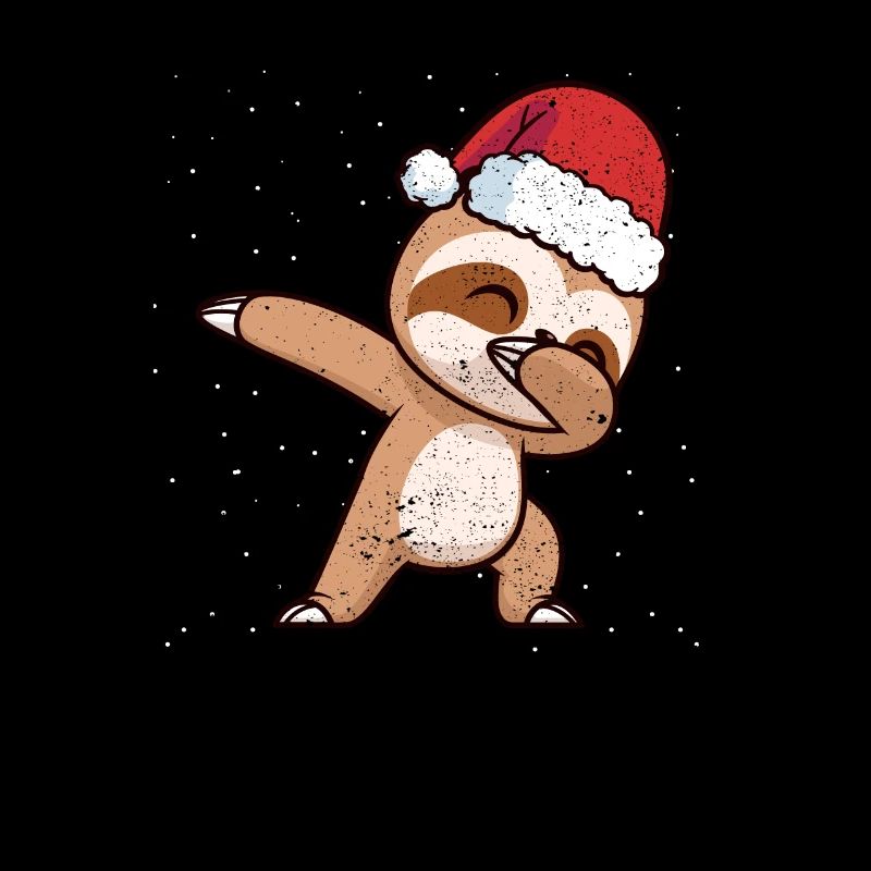 Dabbing Santa Claus Sloth Merry Sloth