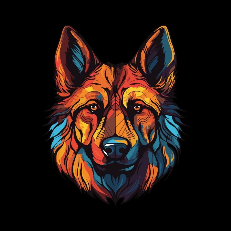German Shepherd Dog Portrait