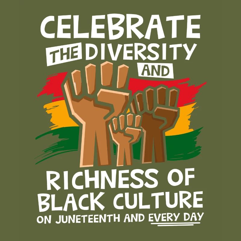 Feiern Sie die Vielfalt Juneteenth