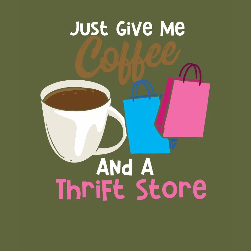 Kaffee und ein Secondhandladen