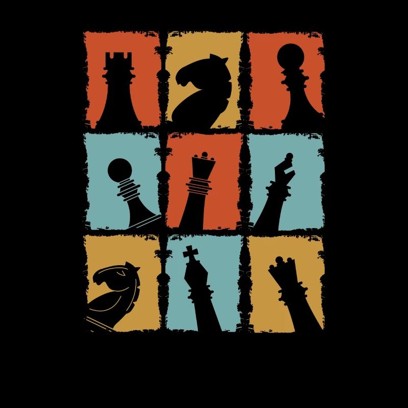 Chess Pieces Retro