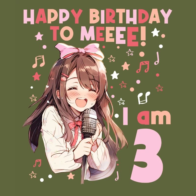 Anime Mandga K-Pop KPop Mädchen 3. Geburtstag