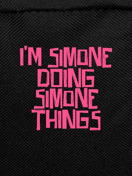 I'm Simone doing Simone things