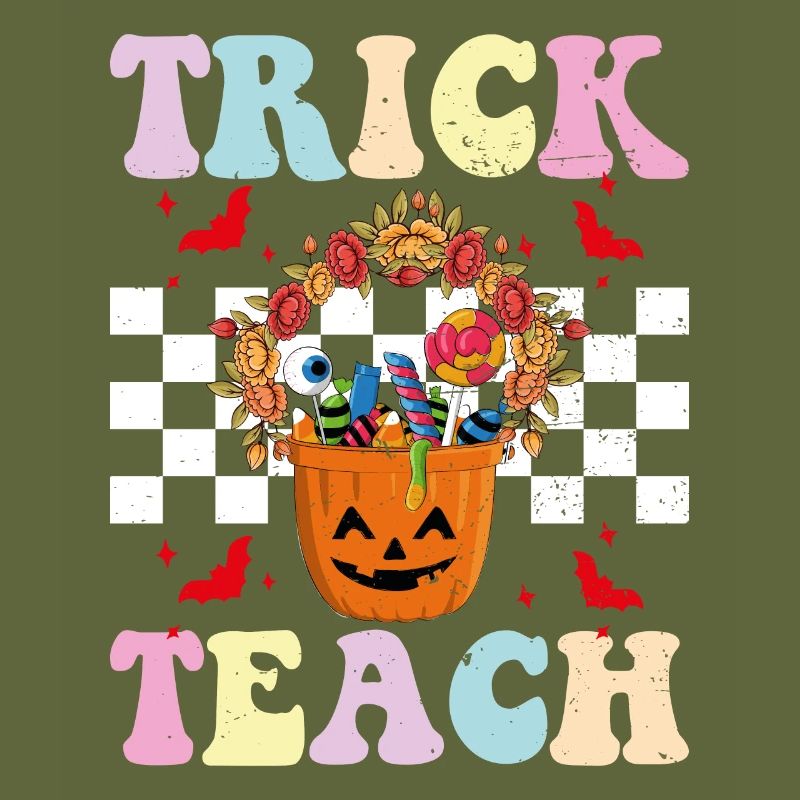 Trick oder lehren Sie lustige Halloween-Lehrer