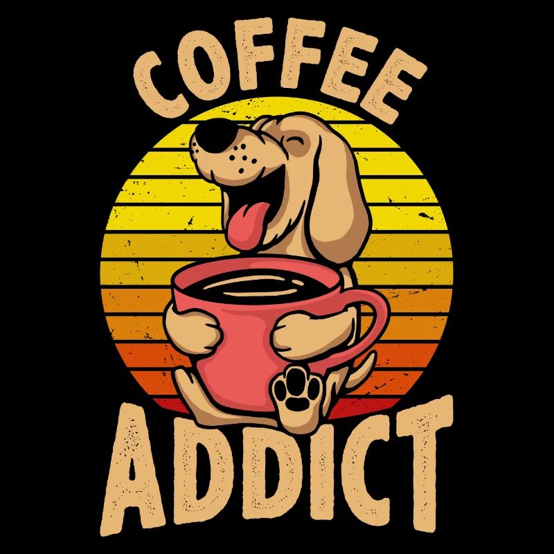 Kaffeeabhängiger Retro