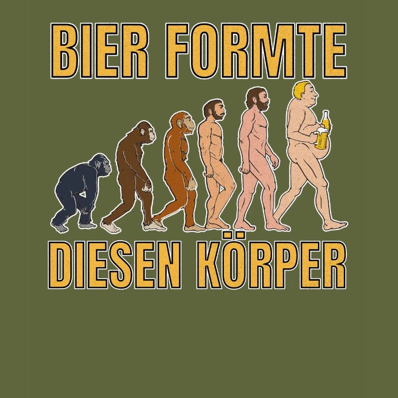 Bier formte diesen Körper Evolution Biertrinker