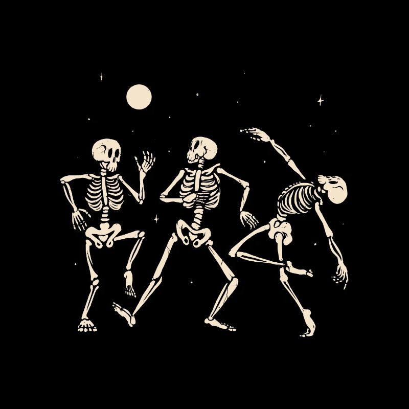 Skeletons Dancing Halloween Funny