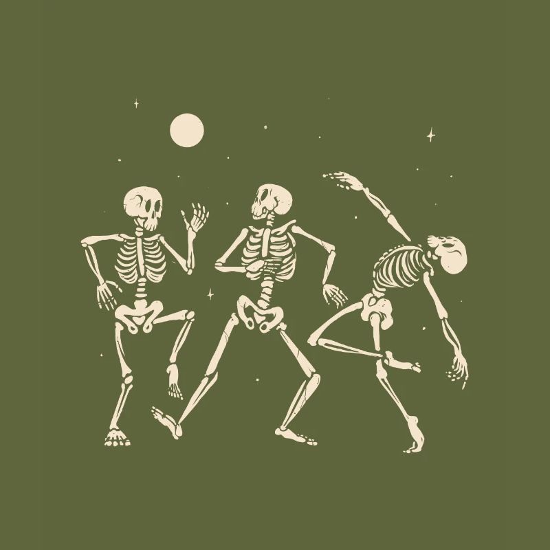 Skeletons Dancing Halloween Funny