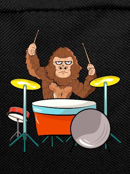 Bigfoot Playing Drums