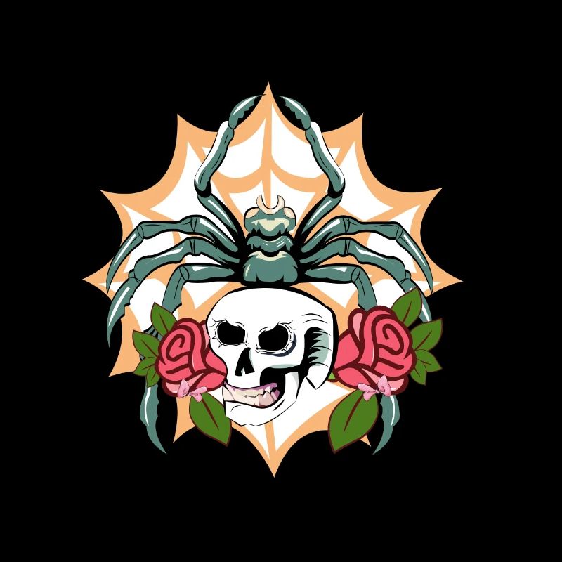 Tarantula With Skull