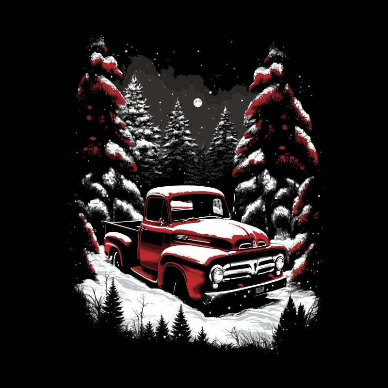 Nostalgische Weihnachtsstimmung: Oldtimer-Truck
