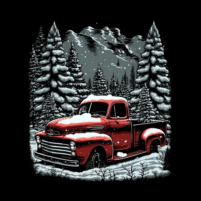 Nostalgische Weihnachtsstimmung: Oldtimer-Truck