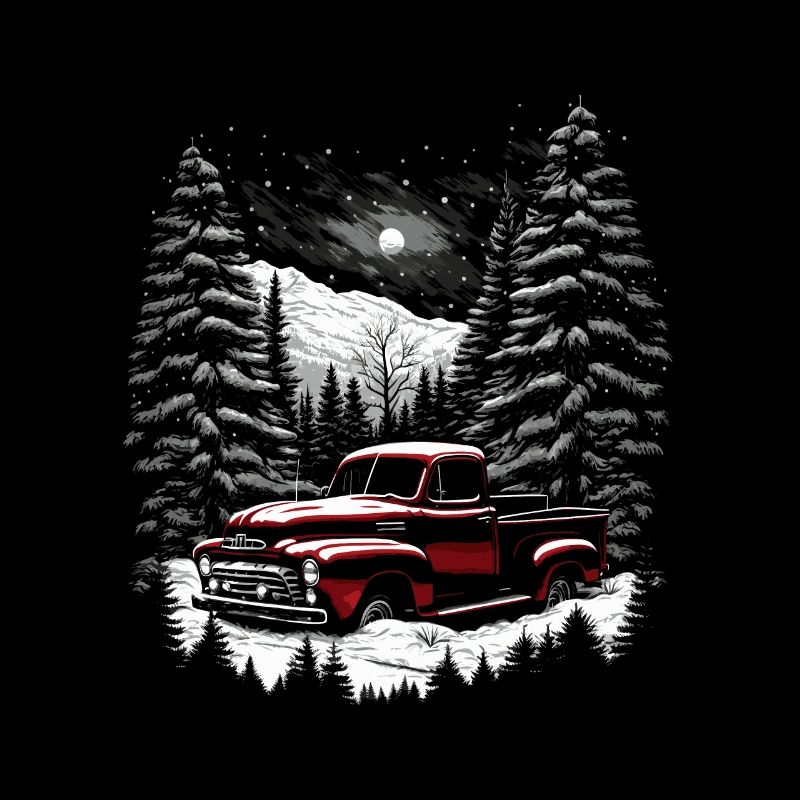 Nostalgische Weihnachtsstimmung: Oldtimer-Truck