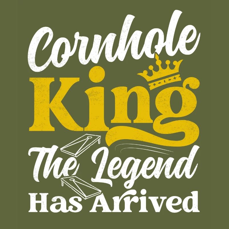 Cornhole King La légende est arrivée Lancer de sac de haricots