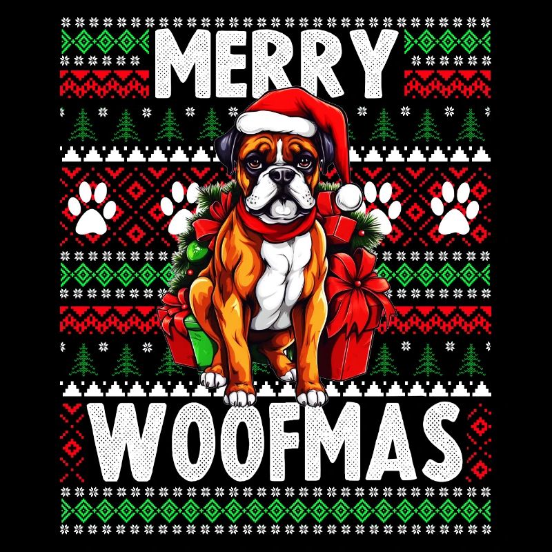 Dog Lover Christmas - Lustiger hässlicher Weihnachtspullover
