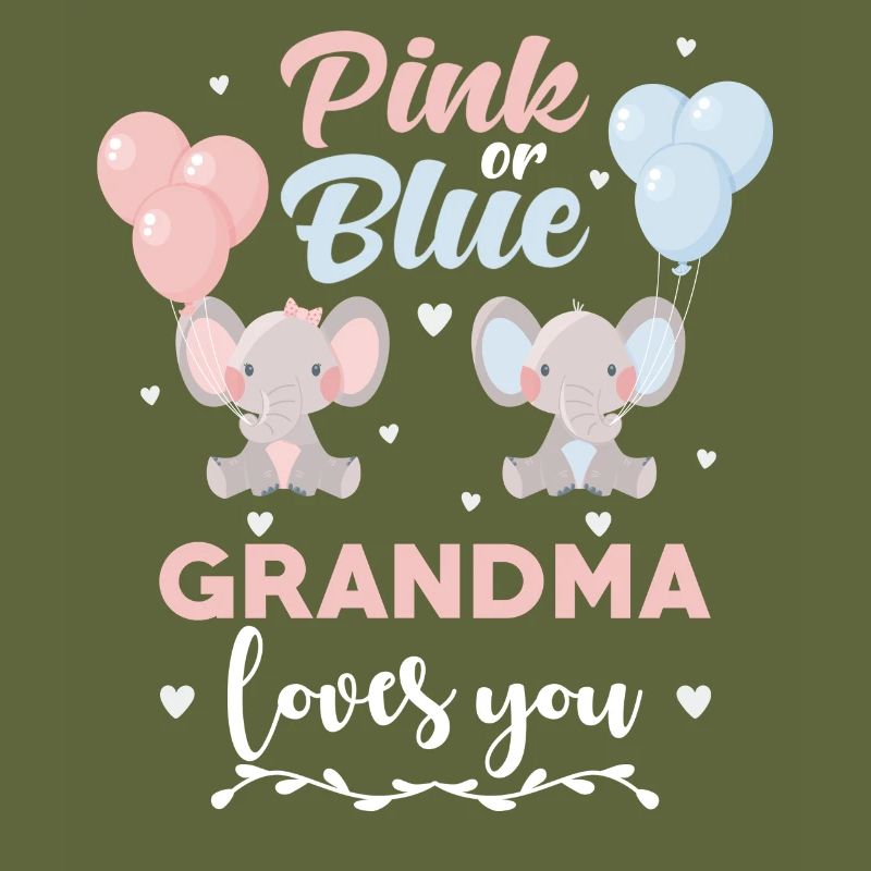 Rosa oder blauer Oma Elefant