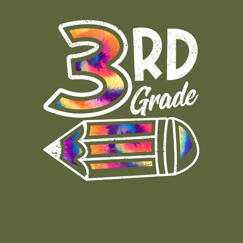 Hello 3rd Grade Third Teacher Student Tie Dye