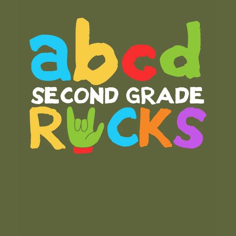 ABCD Second Grade Rocks 100e jour d’école Deuxième