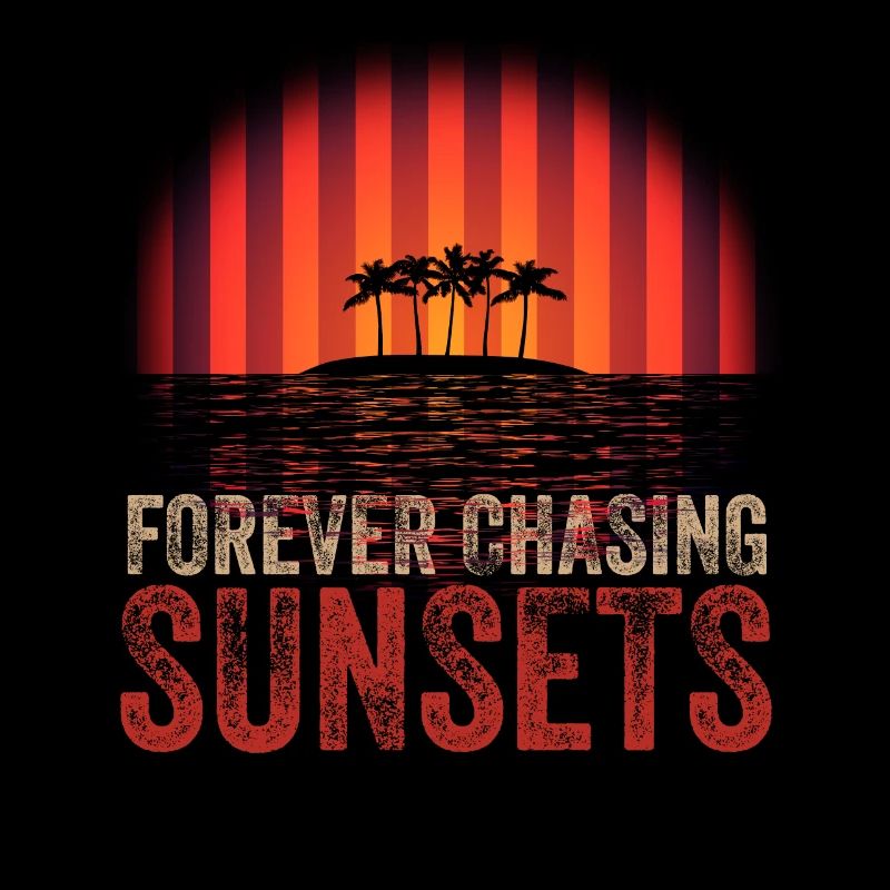 Forever Chasing Sunsets Retro Summer Vacation