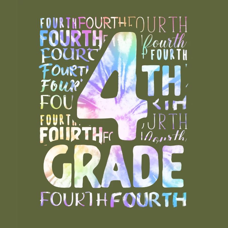 Tie Dye 4th Grade Typography Team Fourth Grade