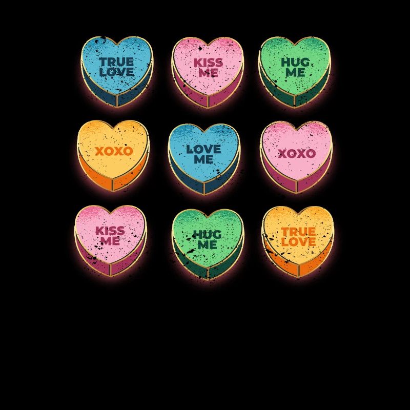 Joyeuse Saint-Valentin Candy Conversation Coeurs