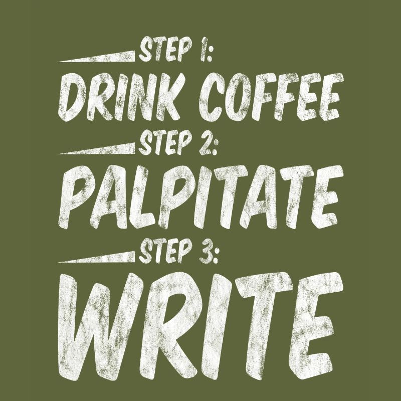 Step 1 Drink Coffee Step 2 Palpitate Step 3 Write3