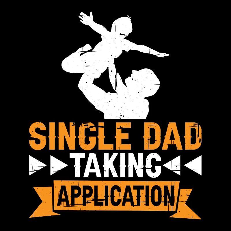 Papa célibataire prenant l’application 7