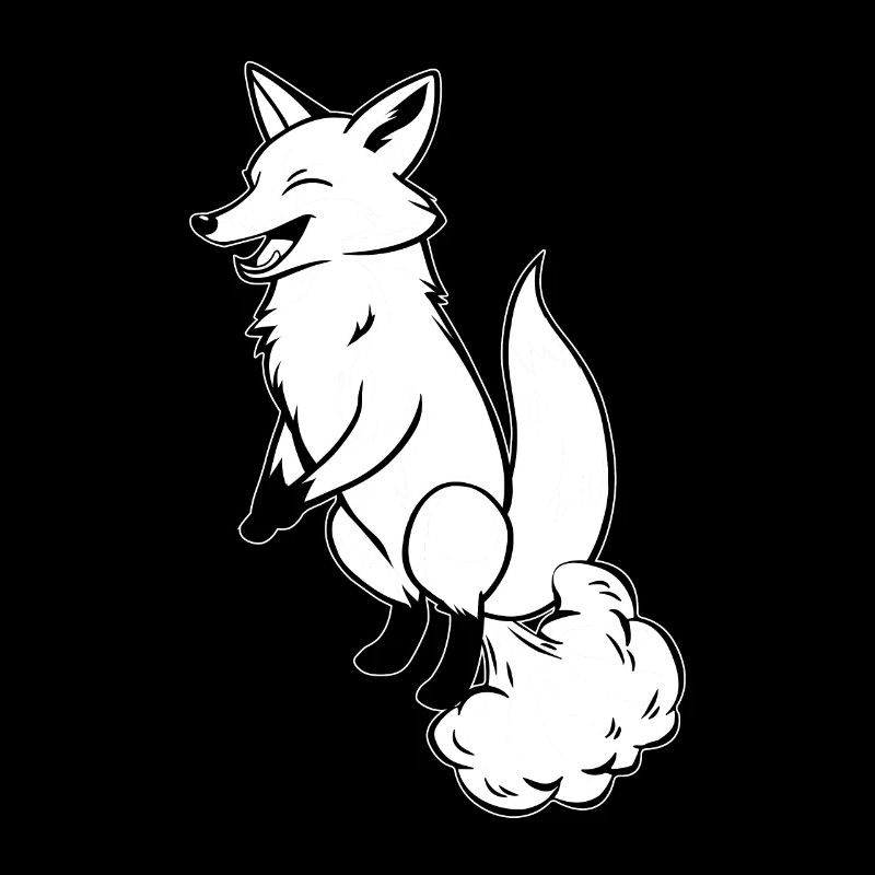 Pet arc-en-ciel de renard