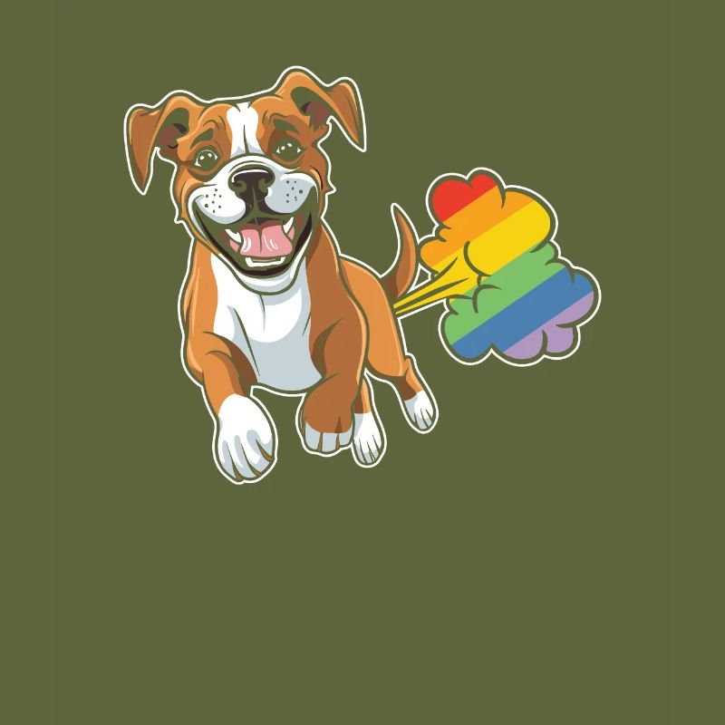 Boxer Hund Deutscher Boxer Regenbogen