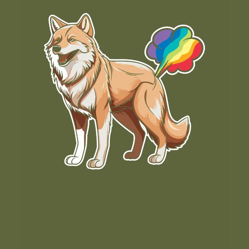 Wolf Witzig Regenbogenfurz
